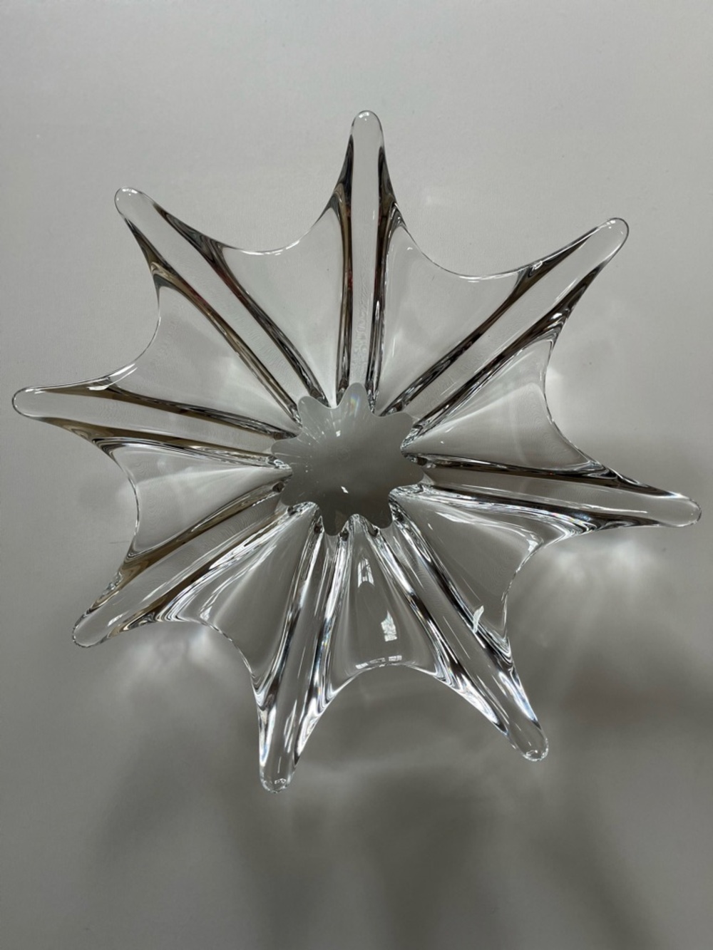 Rare! Baccarat “Stella” French 8-point star crystal bowl w/ stamp.